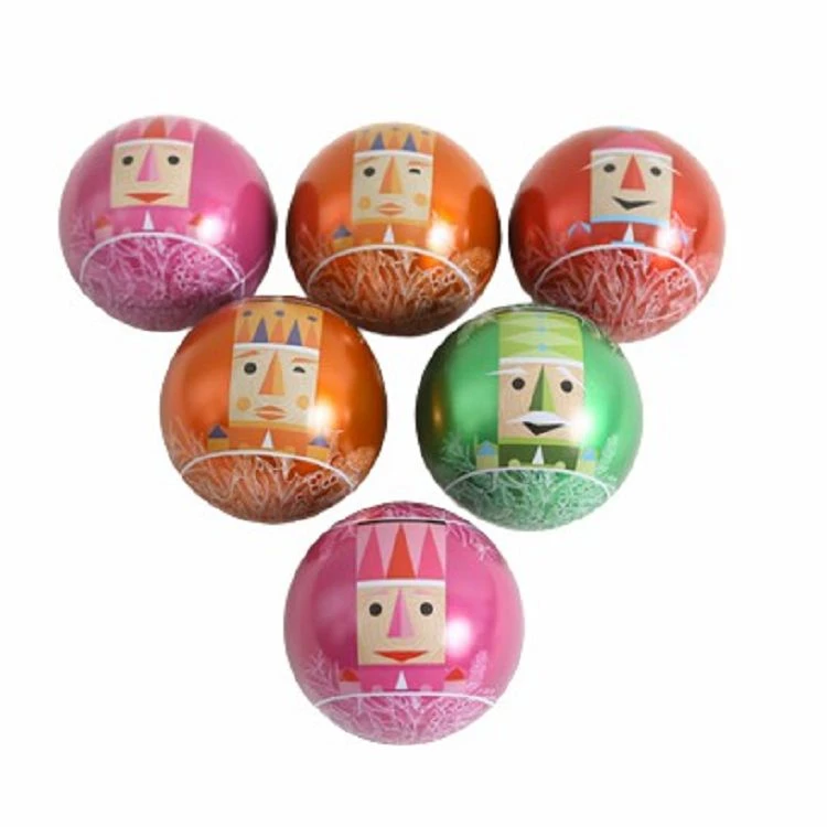 Christmas Tin Round Ball