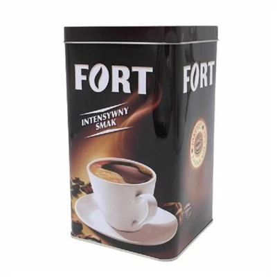 Square Metal Coffee Tin Box