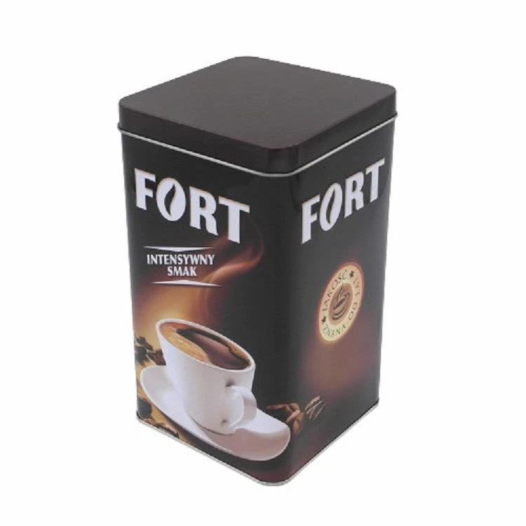 Square Metal Coffee Tin Box Square Metal Coffee Tin Box