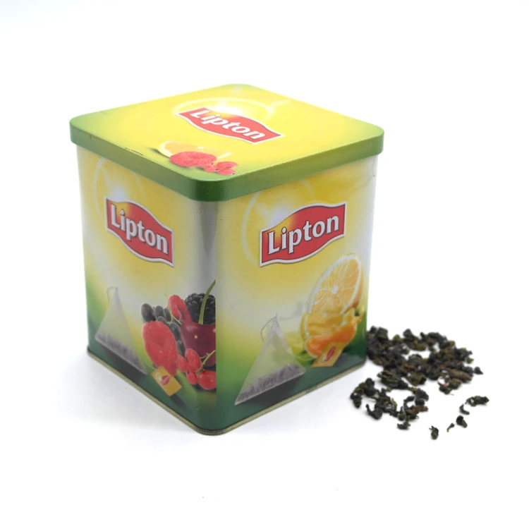 Square Metal Gift Tea Tin Box