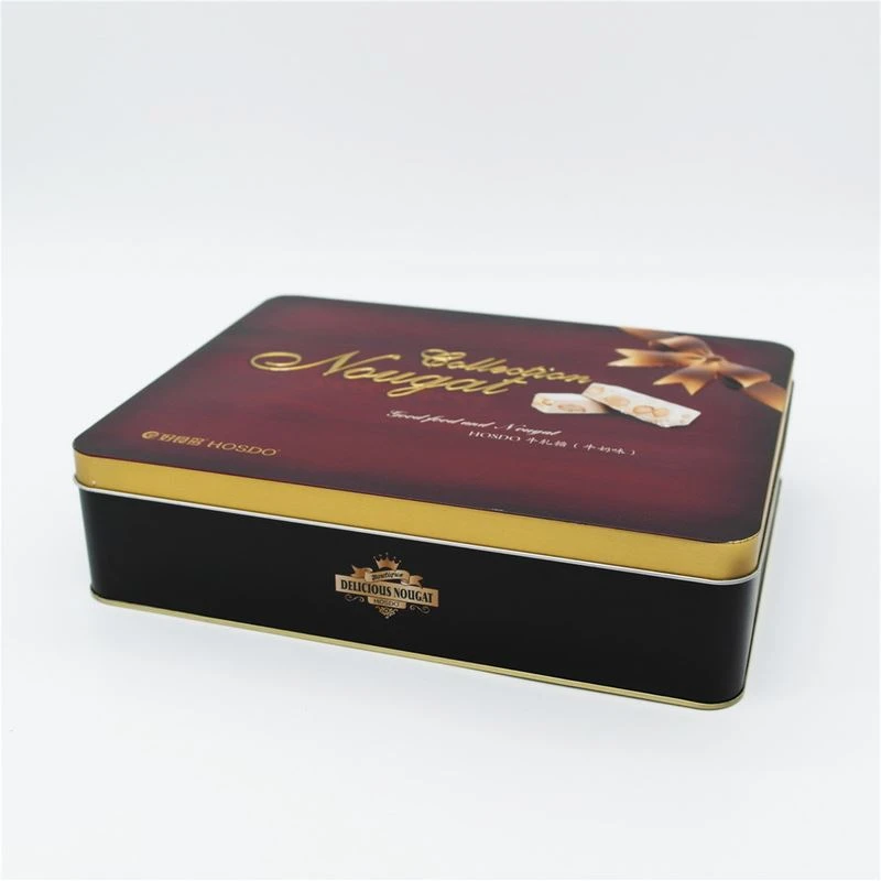 Rectangular Biscuits Metal Packaging Box